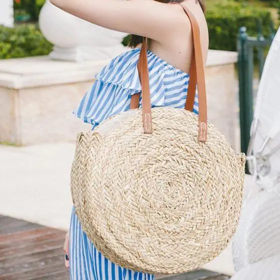 Sac Rond Paille Femme