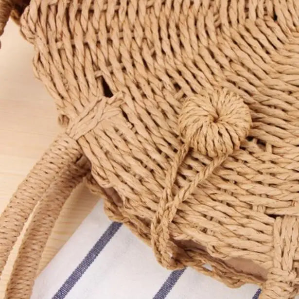 Sac Rond Paille Forme Ronde