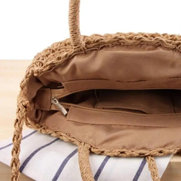 Sac Rond Paille Forme Ronde