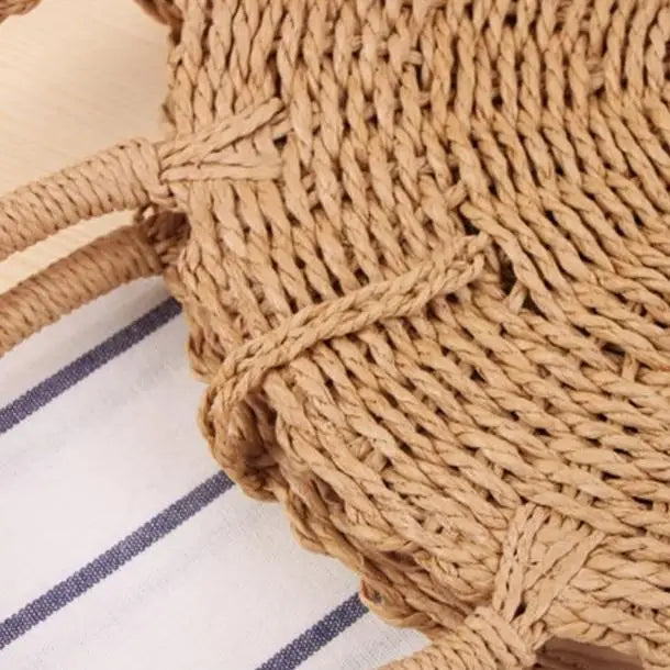 Sac Rond Paille Forme Ronde