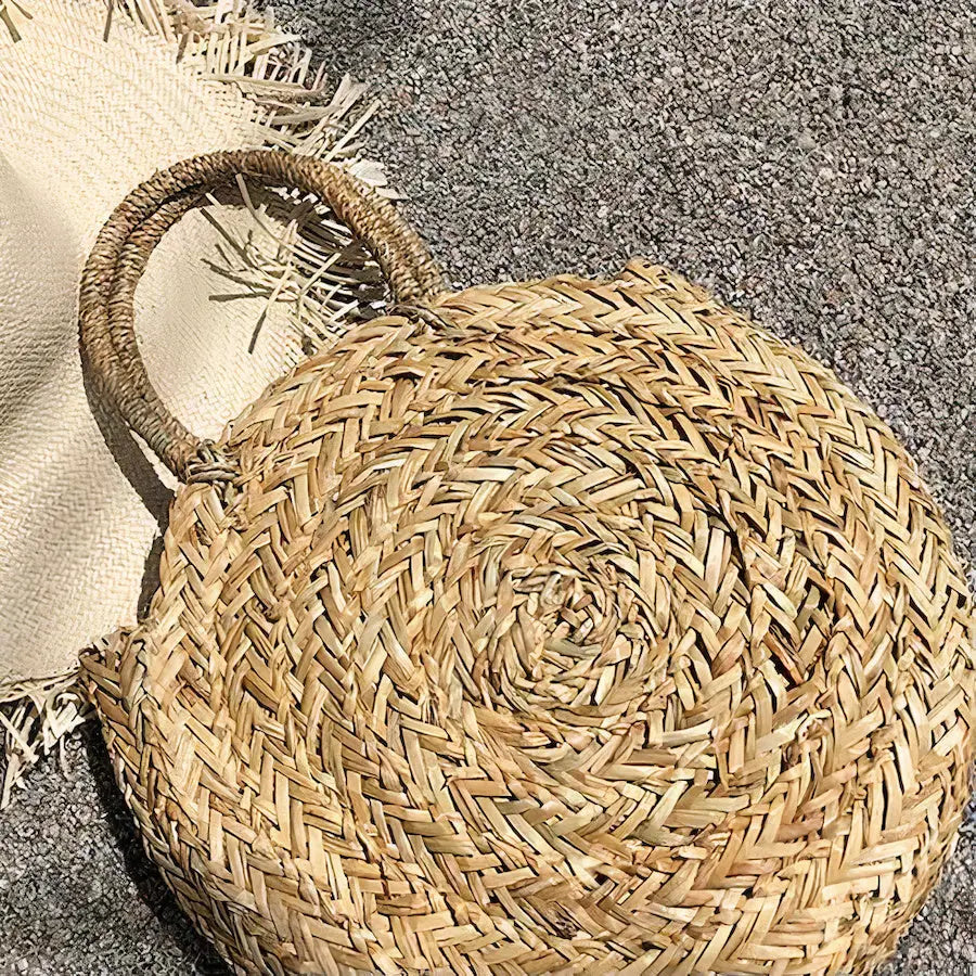 Sac Rond Paille Grand Format