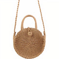 Sac Rond Paille Rigide