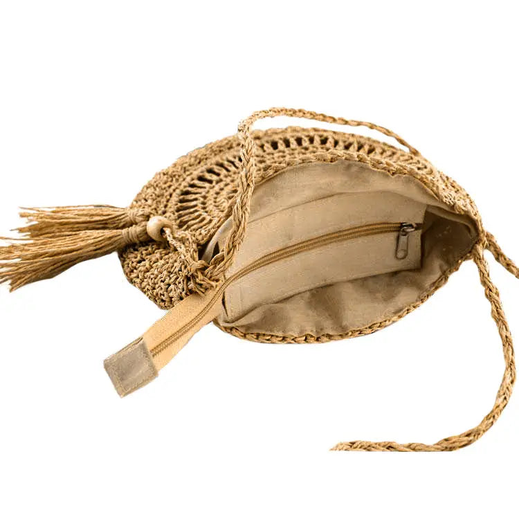 Sac Rond Paille Souple