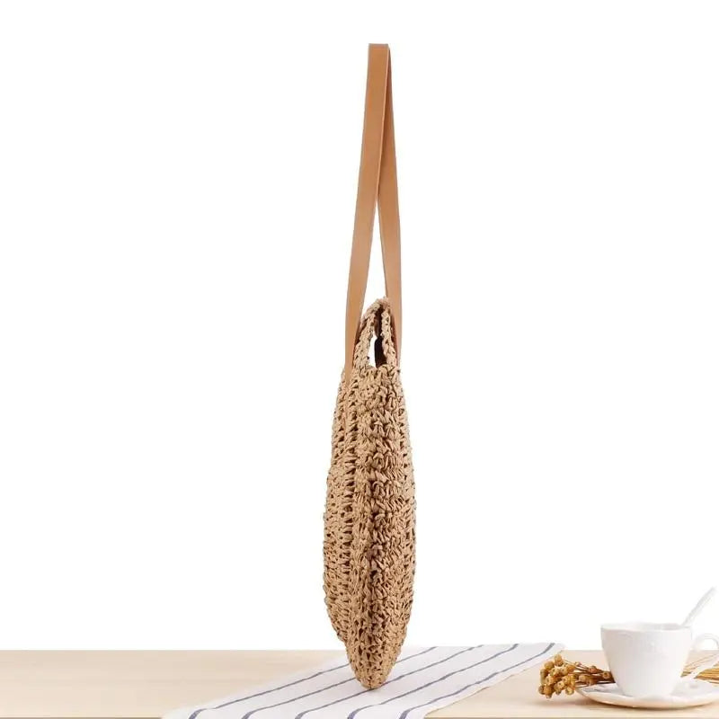 Sac Rond Paille Tendance
