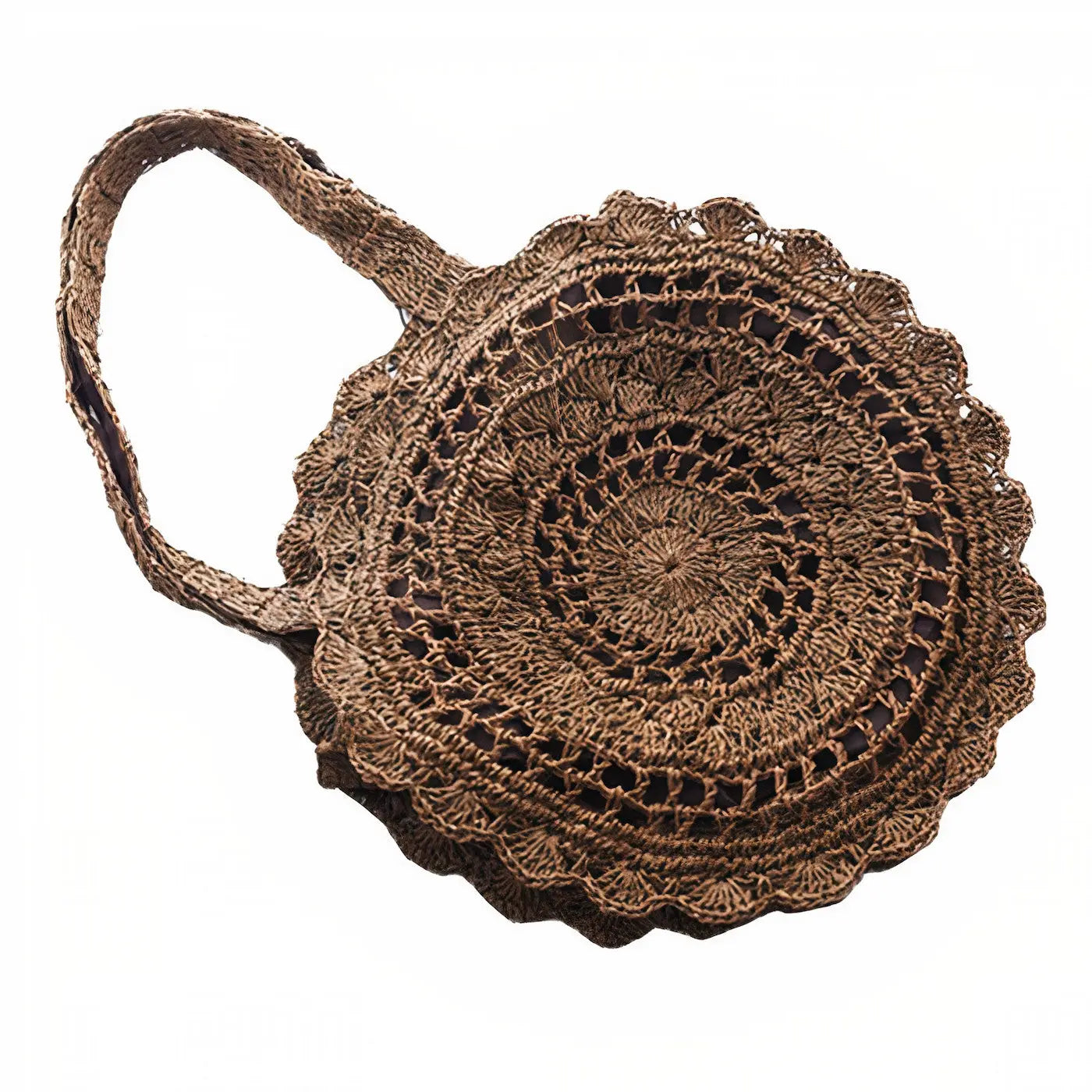 Sac Rond Paille Tissé