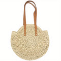 Sac Rond Paille Tressé